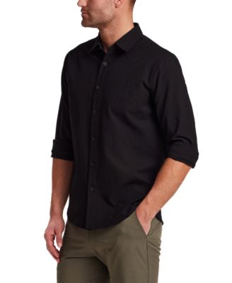 Men's Long-Sleeve Mini Seersucker Shirt