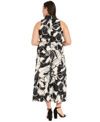 Plus Size Collared Button-Down Dress