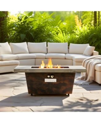 42" Gas Fire Pit Table, Rectangle, 50000BTU