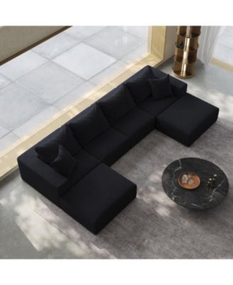 Oversized Modular Cloud Sectional Sofa with Pillows