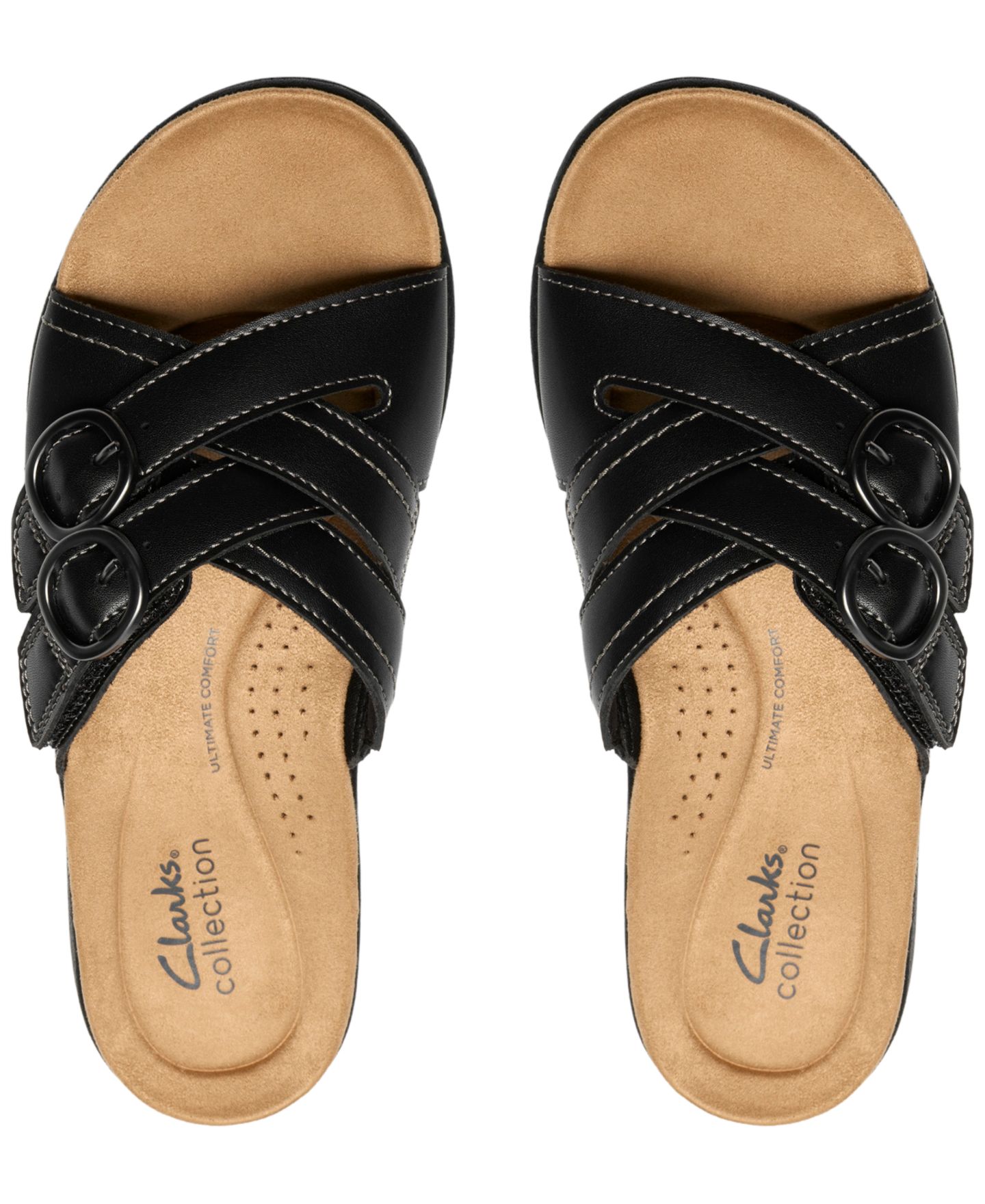 Женские сандалии Clarks Collection Laurieann Opal Round Toe, цвет: Чёрный кожаный — фото 7