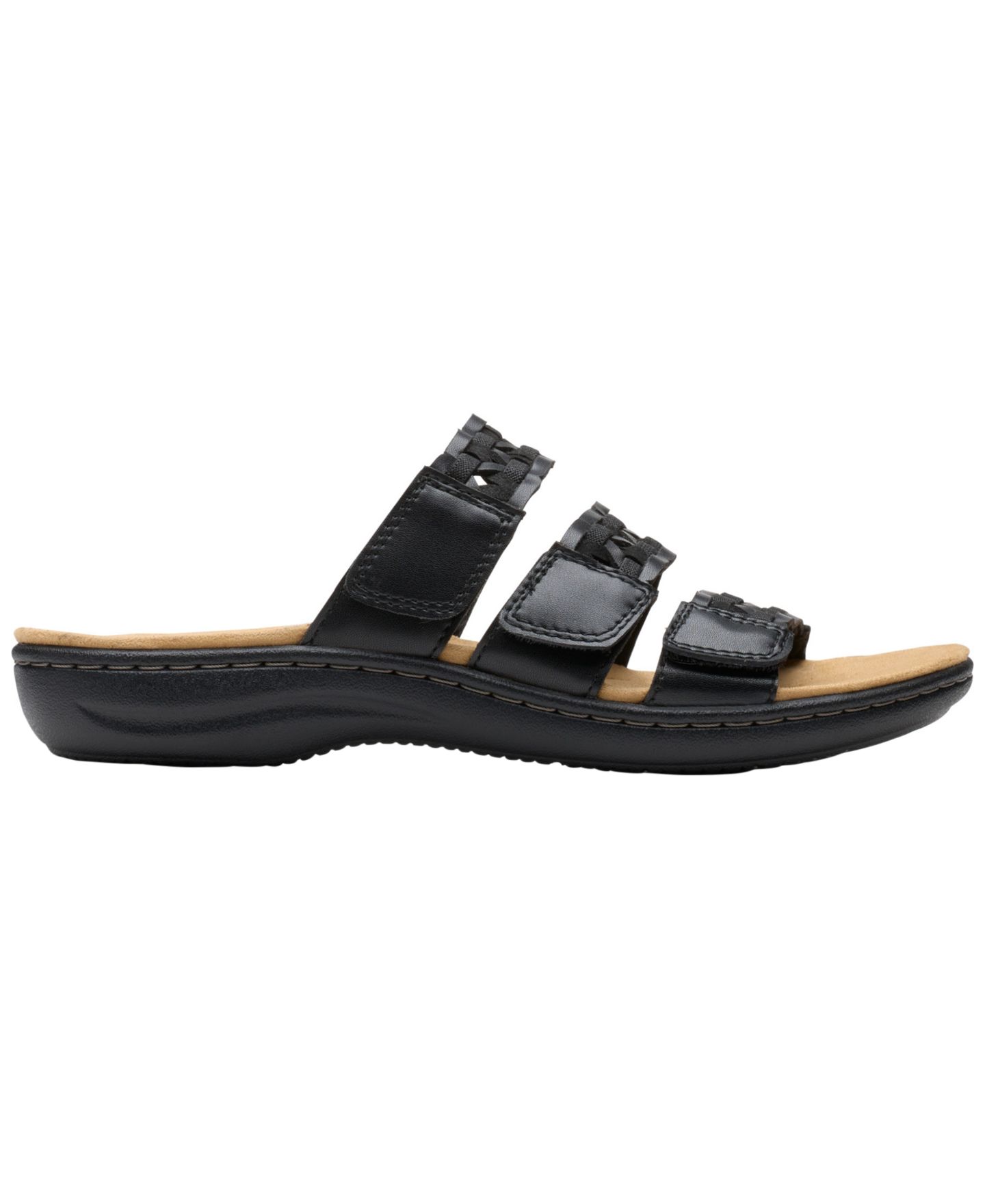 Женские сандалии Clarks Collection Laurieann Emma Round Toe, цвет: Чёрный кожаный — фото 2