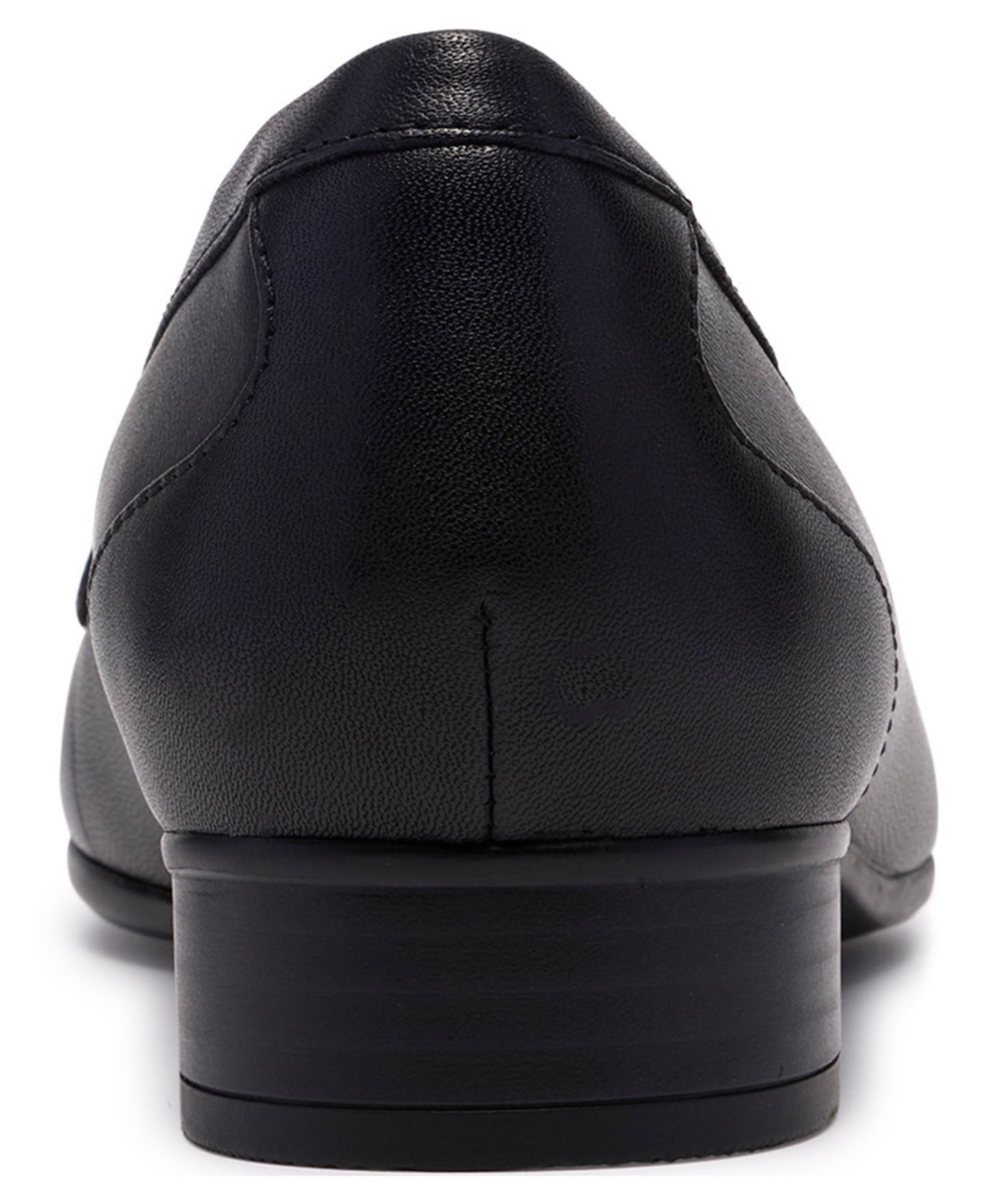 Женские туфли Clarks Juliet Mia Round Toe Dress Loafers, цвет: Чёрный кожаный — фото 3