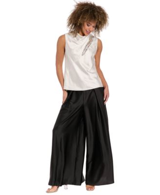 Women's Draped Mock Neck Top