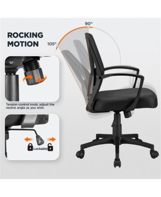 Mesh Office Chair Mid Back Desk Chair Adjustable Swivel Chair