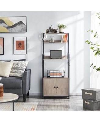 Metal Multilayered Gray Microwave Stand