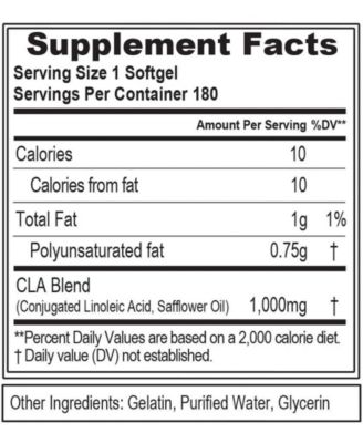 Conjugated Linoleic Acid CLA Pills | CLA 1000mg Diet Pills to Support Weight Loss Fat Burning Lean Muscle and Faster Metabolism | 180ct