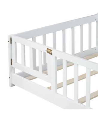 Twin Floor Bed with Fence & Door