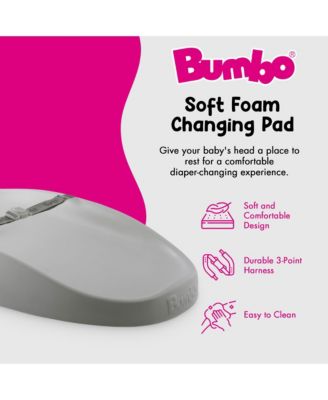 Diaper Changing Pad, Ergonomic Baby Changing Mat with Safety Belt, Gray