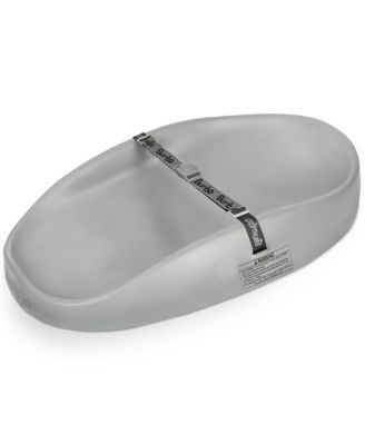 Diaper Changing Pad, Ergonomic Baby Changing Mat with Safety Belt, Gray