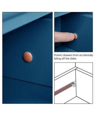 Wooden Bathroom Cabinet 32.5-Inch Height with 4 Drawers and Cupboard