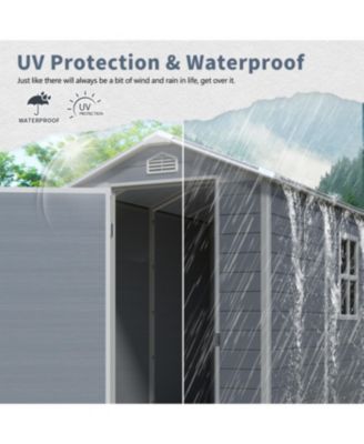 Streamdale 4x6ft Resin Outdoor Storage Shed Kit - Perfect for Patio Furniture Storage (Gray)