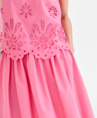 Women's Cotton Eyelet Lace Sleeveless Top