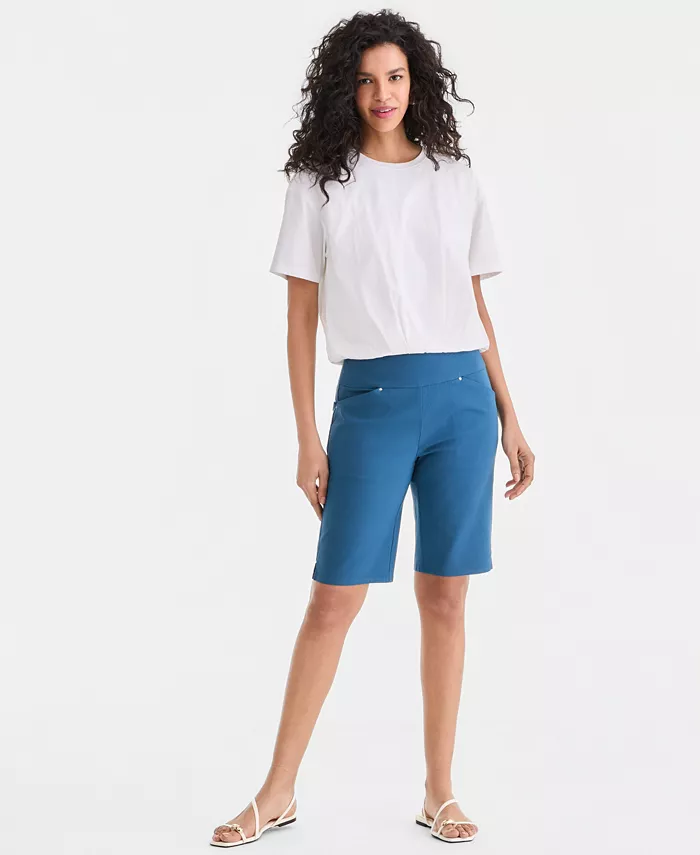 Women's Mid-Rise Pull-On Bermuda Shorts - thumbnail 3
