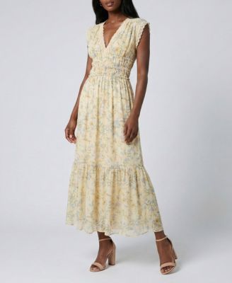 Women's Lace Trim Smocked Waist Dress