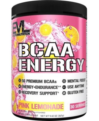 BCAAs Amino Acids Powder | Rehydrating BCAA Powder Post Workout Recovery Drink with Natural Caffeine | Pink Lemonade | 9.4oz