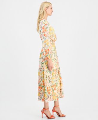 Women's Pleated Belted Dress