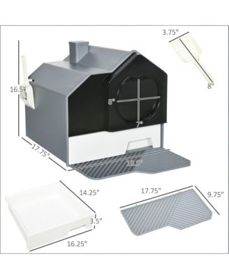 Easy to Clean Cat Litter Box Hooded Cat Litter Box