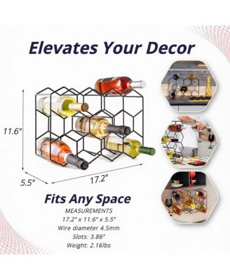 Modern 14-Bottle Wine Rack, 3-Tier, Rust-Resistant, Durable