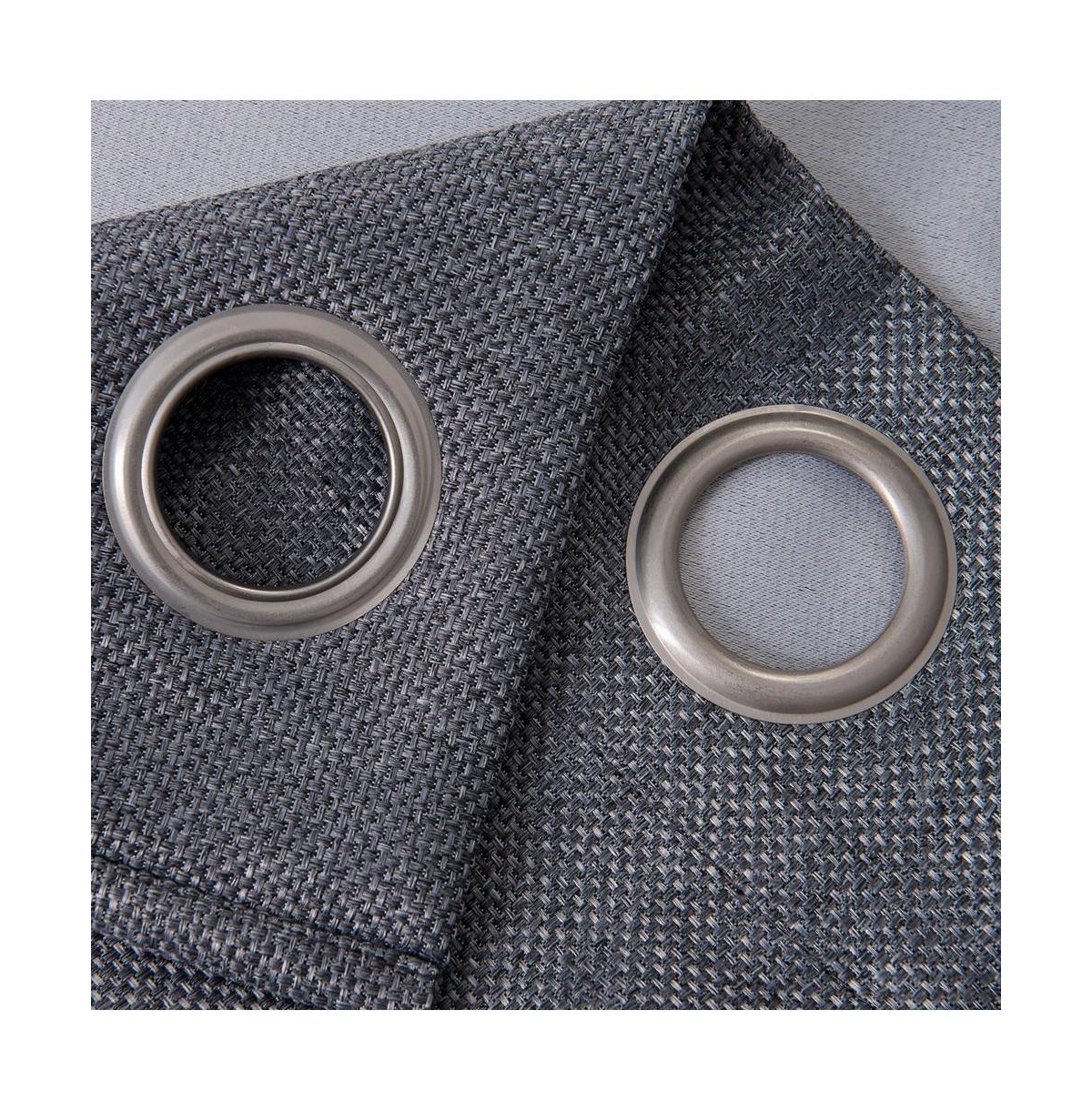 Oliva Gray Lucas Jacquard Blackout Grommet Panel