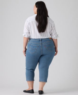 Plus Size 311 Shaping Mid-Rise Skinny Capri Jeans