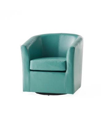 Corley Club Chair: Swivel Barrel Chair