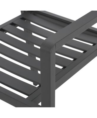 Outdoor Modern Aluminum Dining Chair (Set of 2)