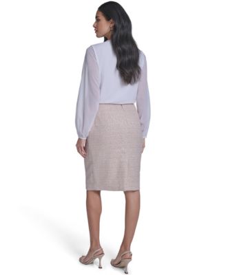 Petite Tweed Pencil Skirt
