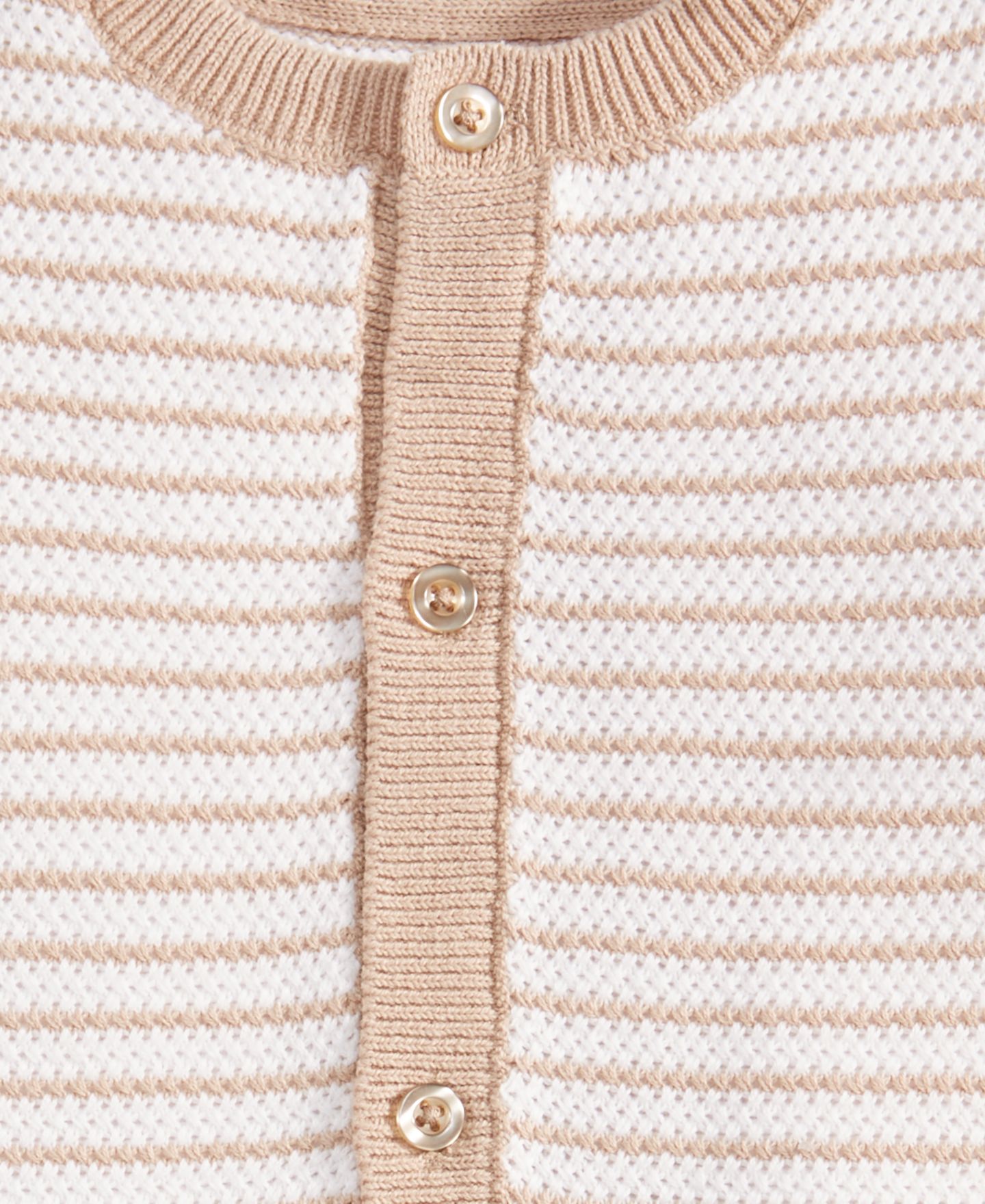 Комбинезон First Impressions Striped Knit Cotton Romper для мальчиков-малышей, цвет: Hummus — фото 3