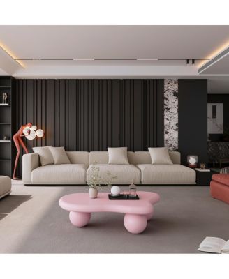 Streamdale 40" Cloud Shaped Coffee Table, Pink