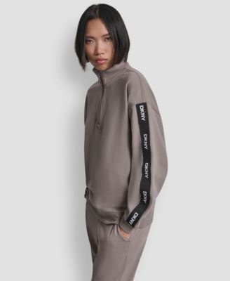 Women's Classic Logo Elastic Oversized Quarter-Zip Top