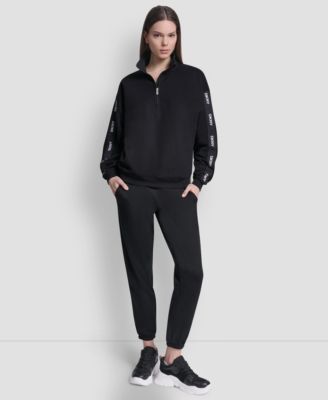 Women's Classic Logo Elastic Oversized Quarter-Zip Top
