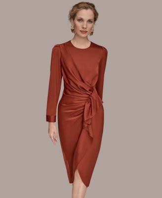 Women's Ruched Midi Dress
