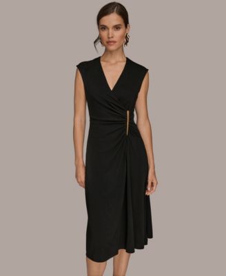 Women's V-Neck Midi Dress