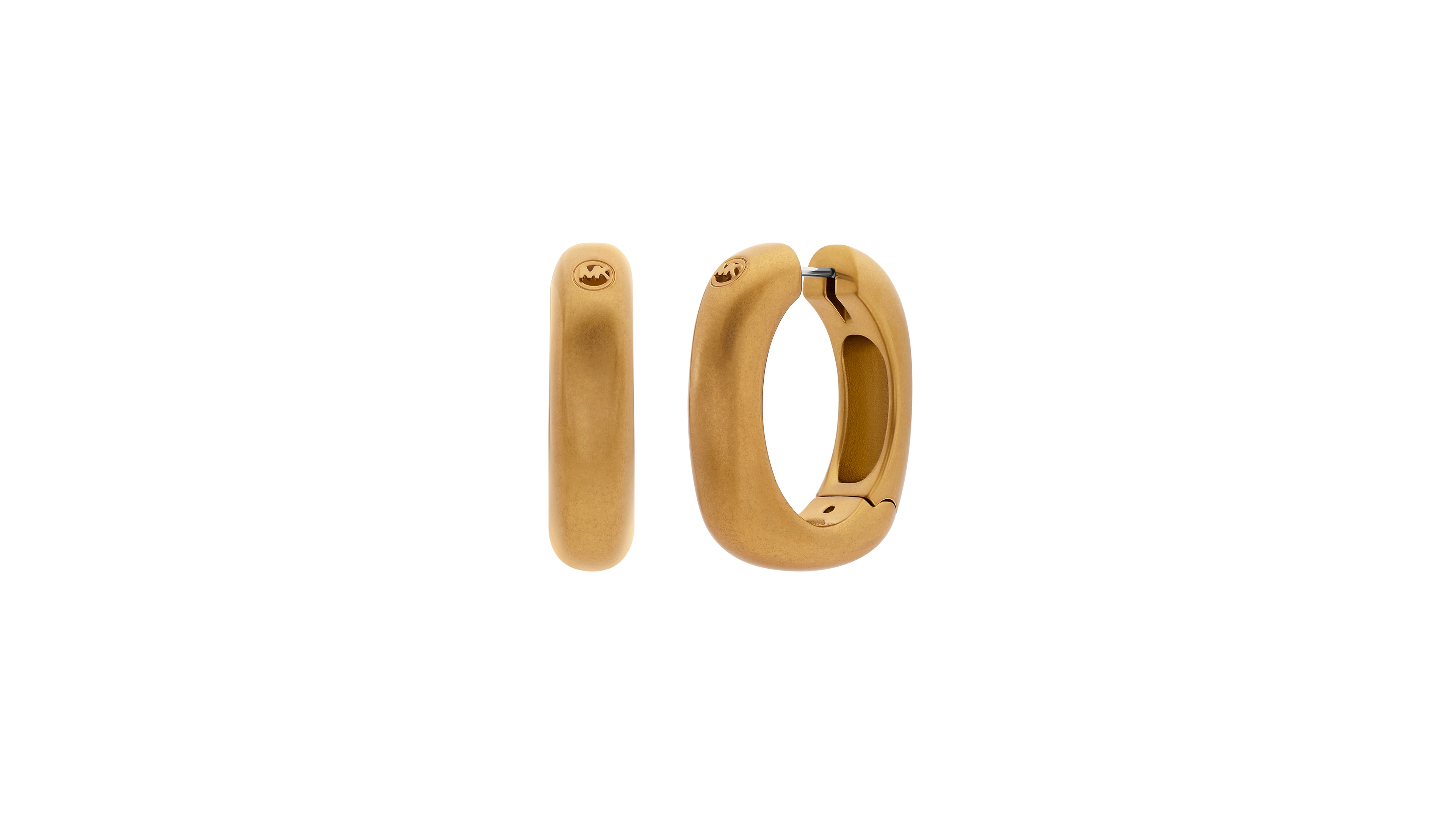 Metallic Muse Gold-Tone Brass Hoop Earrings