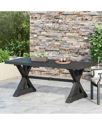  Outdoor Dining Table, Antique Matte Black