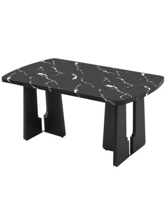 63" Modern Faux Marble Dining Table