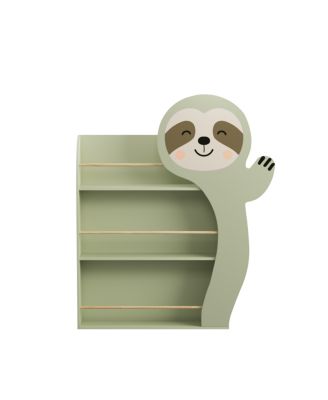 Streamdale Sloth Bookshelf for Kids: 3-Tier Toddler Book Display Rack