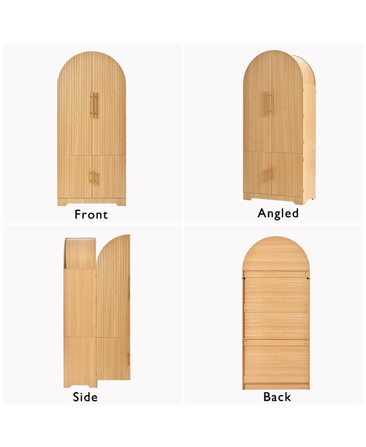 Streamdale Furniture 72" Arched Kitchen Pantry Cabinet with 8