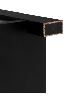 59.3" Farmhouse Barn Door Sideboard with Mesh Panels and Open Storage