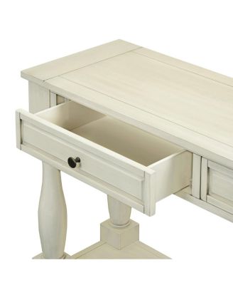  Console Table with Drawers and Shelf