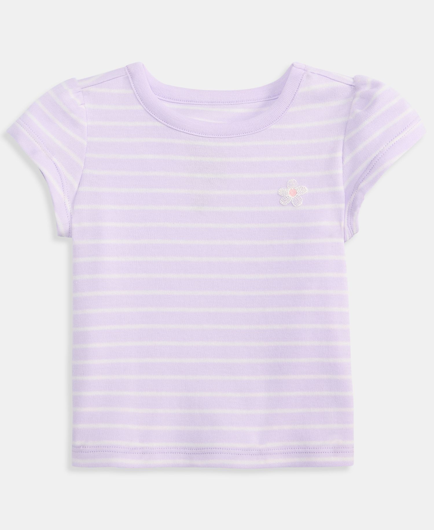 Baby Girls' 3M-24M Mix and Match Stripe Flower T-Shirt