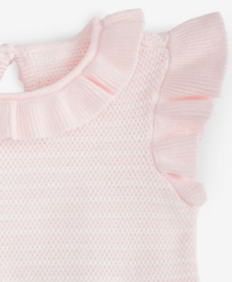 Baby Girls' Striped Cotton Knit Romper