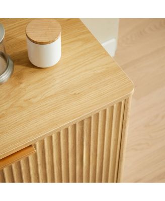 67-inch Modern Wavy Sideboard with Curved Contour Design and 6 Doors