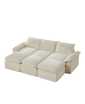  Modern corduroy cloud sofa, freely combined, comfortable sitting experience