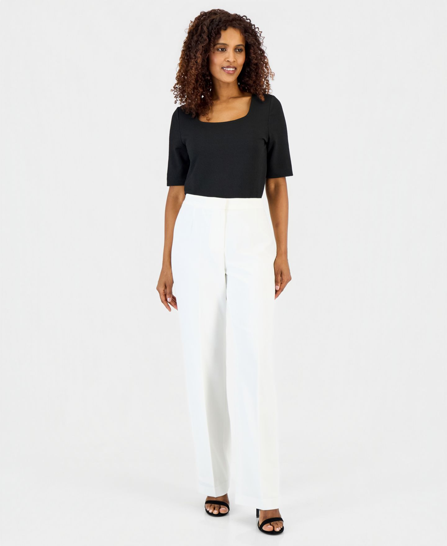 Женские брюки Kasper Kate Straight Leg Pant, цвет: Ванильный ледяной — фото 11