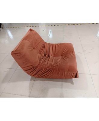 Luxury Orange Microfiber Accent Chair