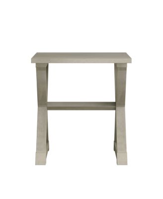  Antique White Square Accent End Side Table Nightstand 22"x23.5"x23.5