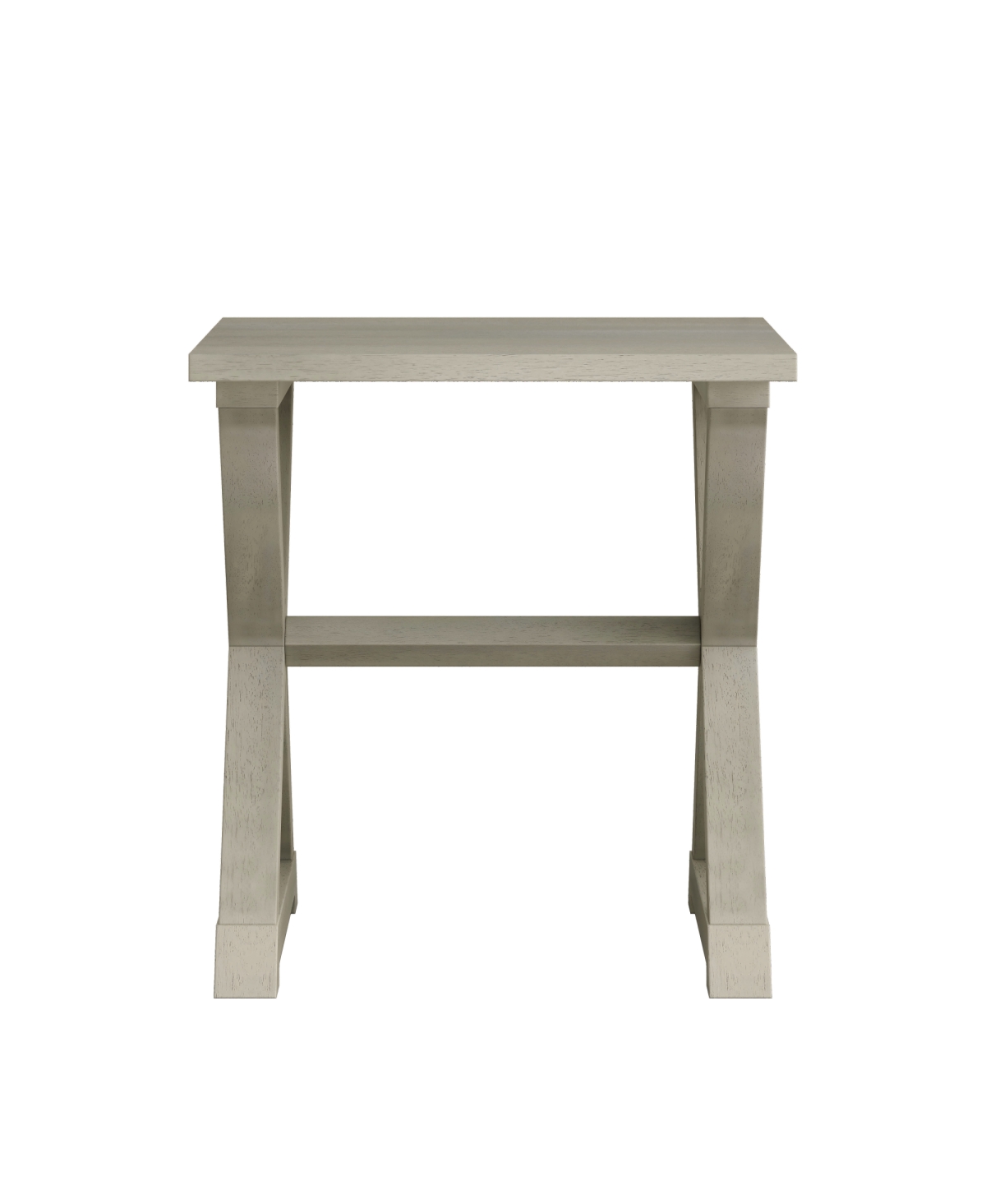 Streamdale Furniture Antique White Square Accent End Side Table Nightstand 22"x23.5"x23.5