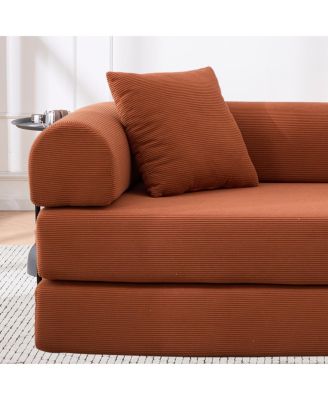 Streamdale Folding Sofa Bed, 63" Convertible Couch with 2 Pillows, Fold Out Couch